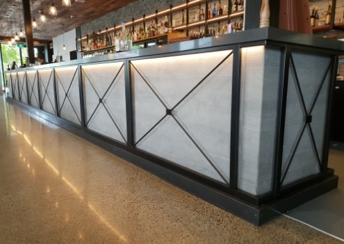 Bar Front Decorative Panelling and Shelving Brackets